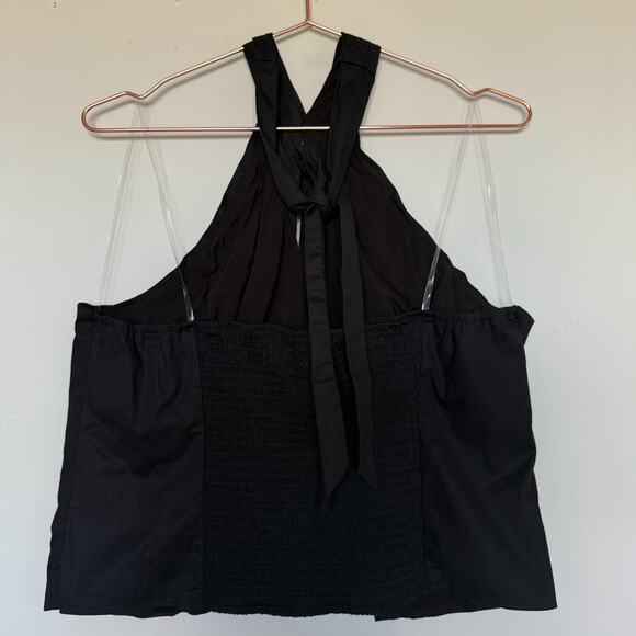 Nine West Womens Cross Front Halter Top XXL Black Grunge Whimsigoth Capsule - Picture 5 of 5